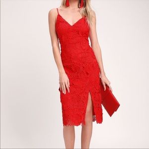 Lulu’s Red Lace Dress